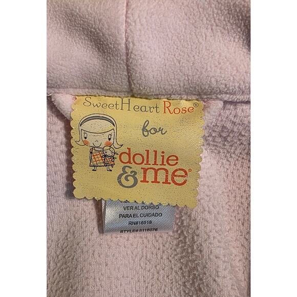 Dollie & Me Sweet Heart Rose Girls Robe Poodle Size 6X - Picture 4 of 5